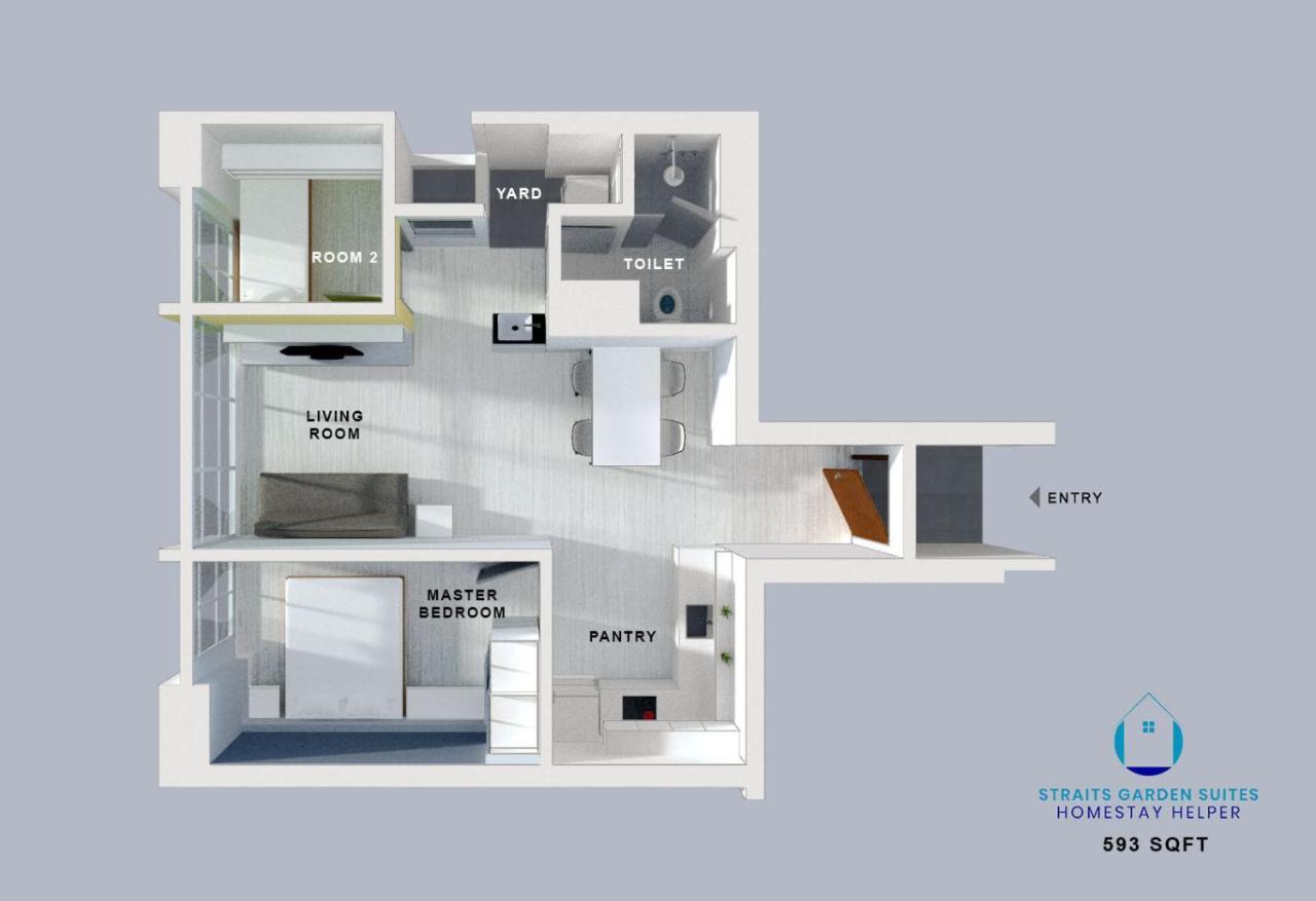 Straits Garden Suites By The Homestay Helper Georgetown Luaran gambar